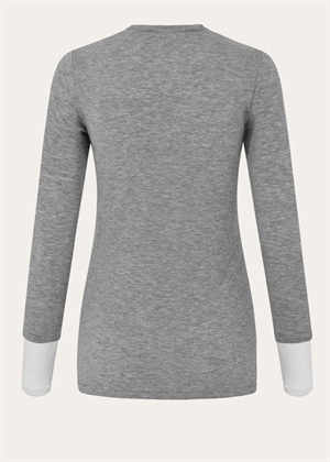 Bibi bluse Grey Mel. Oval Square 